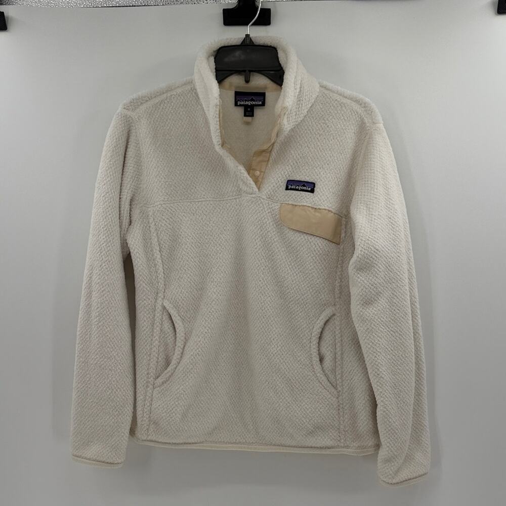 Patagonia Women's Polartec Re-Tool Snap-T Pullover - Oyster White - Medium